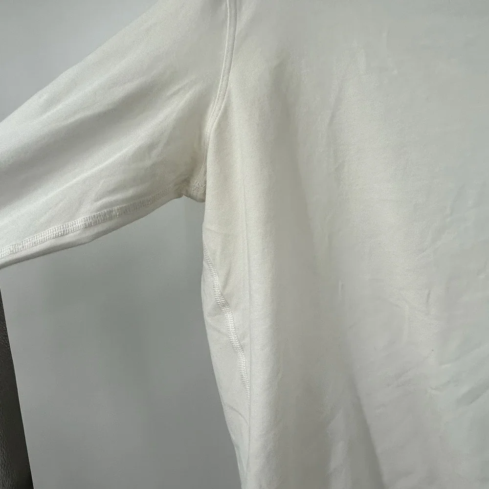 Lululemon Back In Action Organic Cotton Long Sleeve Shirt White Size 8